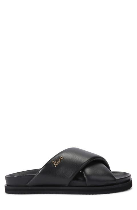 Baron Cross Strap Slide Sandal (Men)
