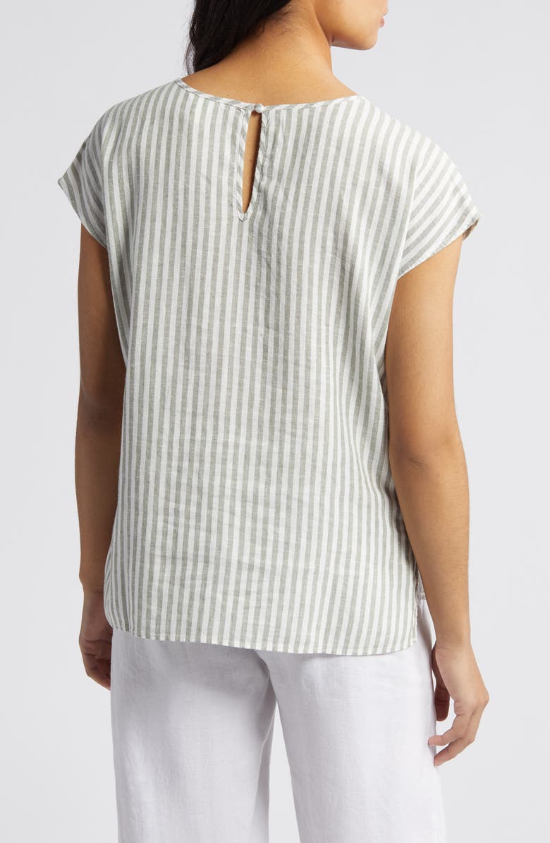 Caslon<sup>®</sup> Yarn Dye Linen Blend Top, Alternate, color,