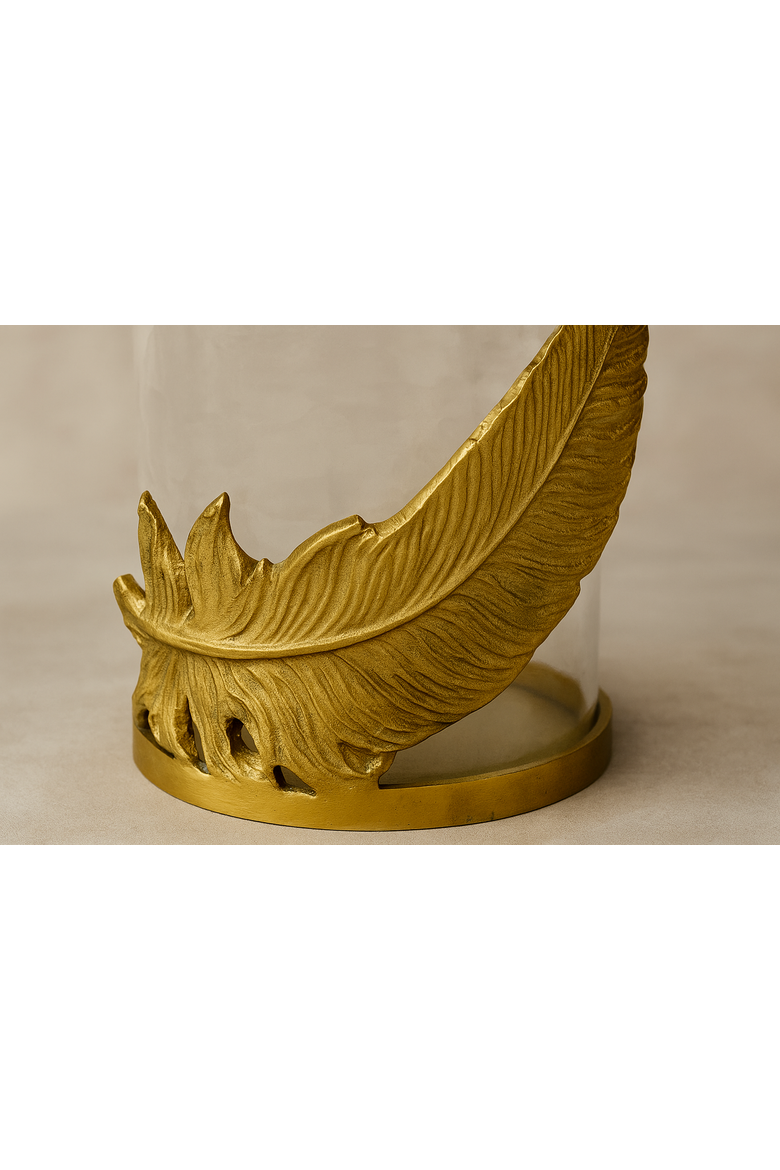 Fleather Glow Candle Holder, Alternate, color, Gold