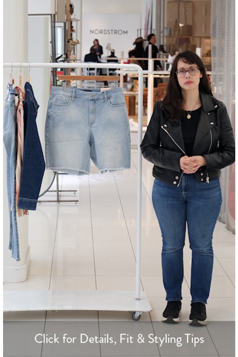 Erin High Waist Raw Hem Denim Shorts video