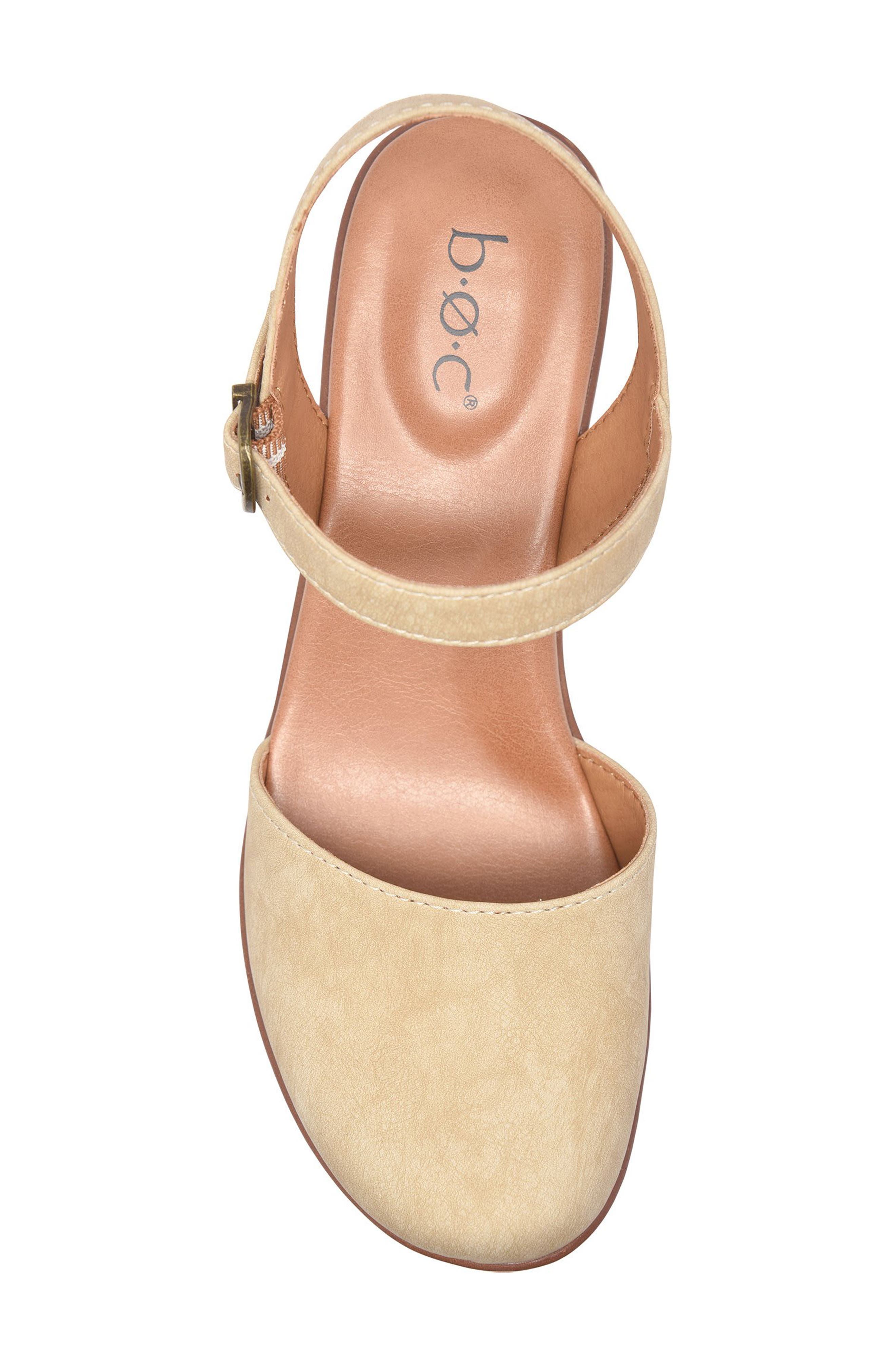 Dalia Platform Clog Sandal, Alternate, color, NATURAL NUBUCK