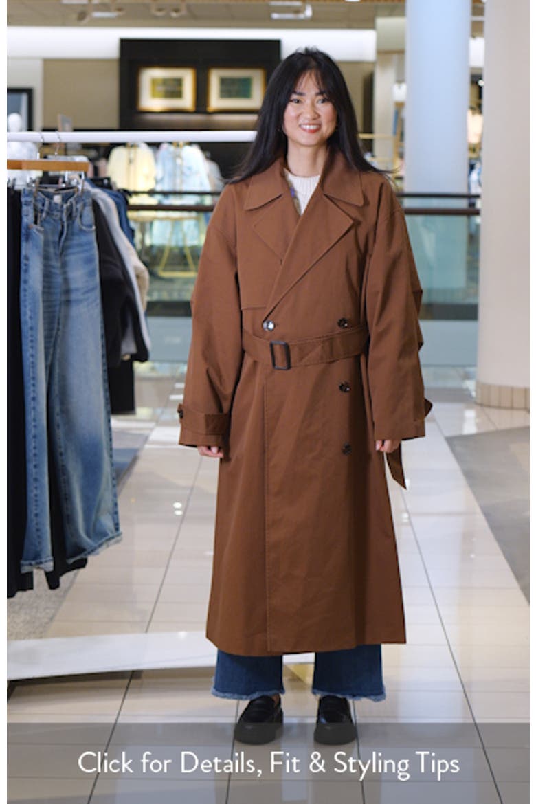 Long Double Breasted Trench Coat video