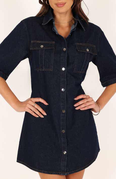 Petal & Pup Rev Denim Mini Shirtdress
