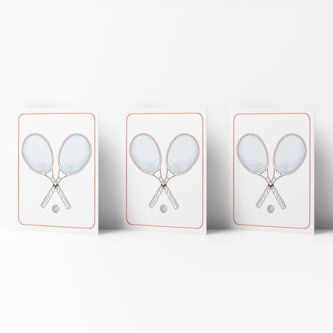 Everyday Greeting Card Pack (3ct) "Tennis Weekender Society"