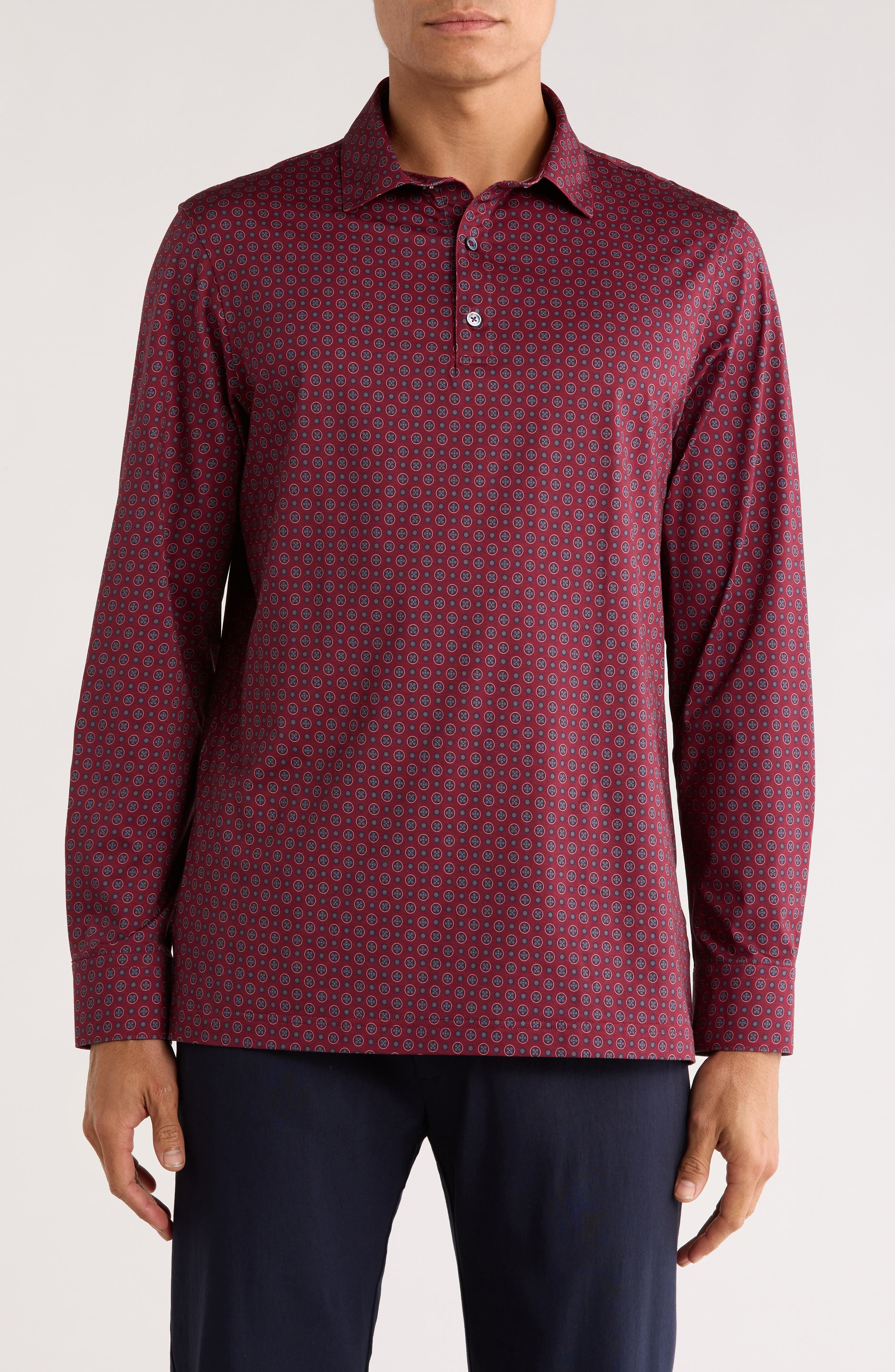 Bugatchi Stretch Cotton Quarter Zip Pullover