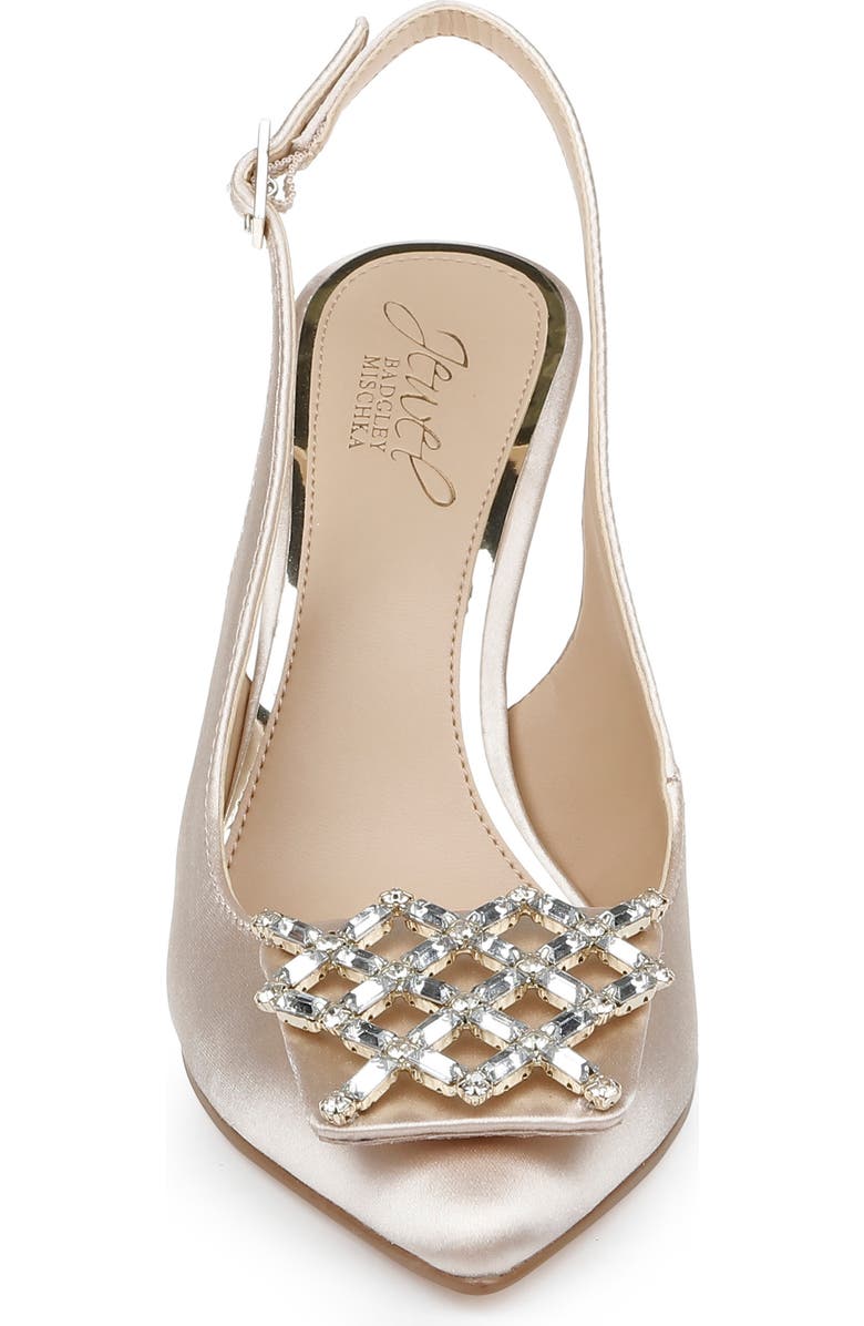 Jewel Badgley Mischka Lisbet Pointed Toe Slingback Pump, Alternate, color,