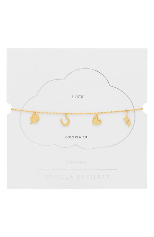 Estella Bartlett Love & Luck Charm Bracelet In Gold
