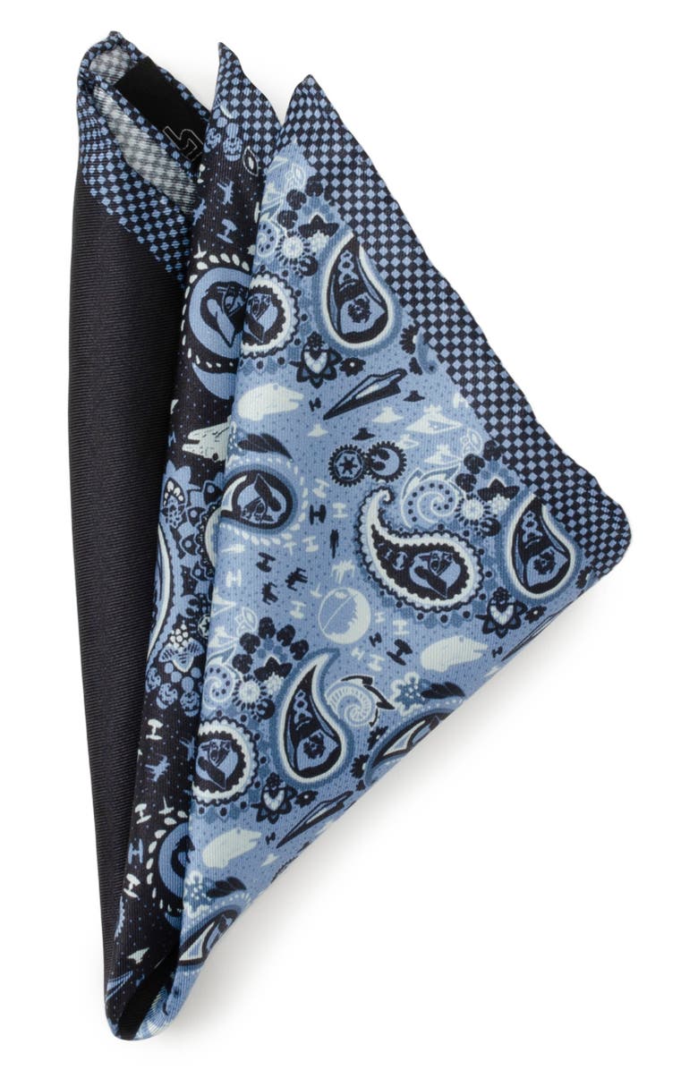 Cufflinks, Inc. x Star Wars<sup>™</sup> Darth Vader Paisley Silk Pocket Square, Main, color,