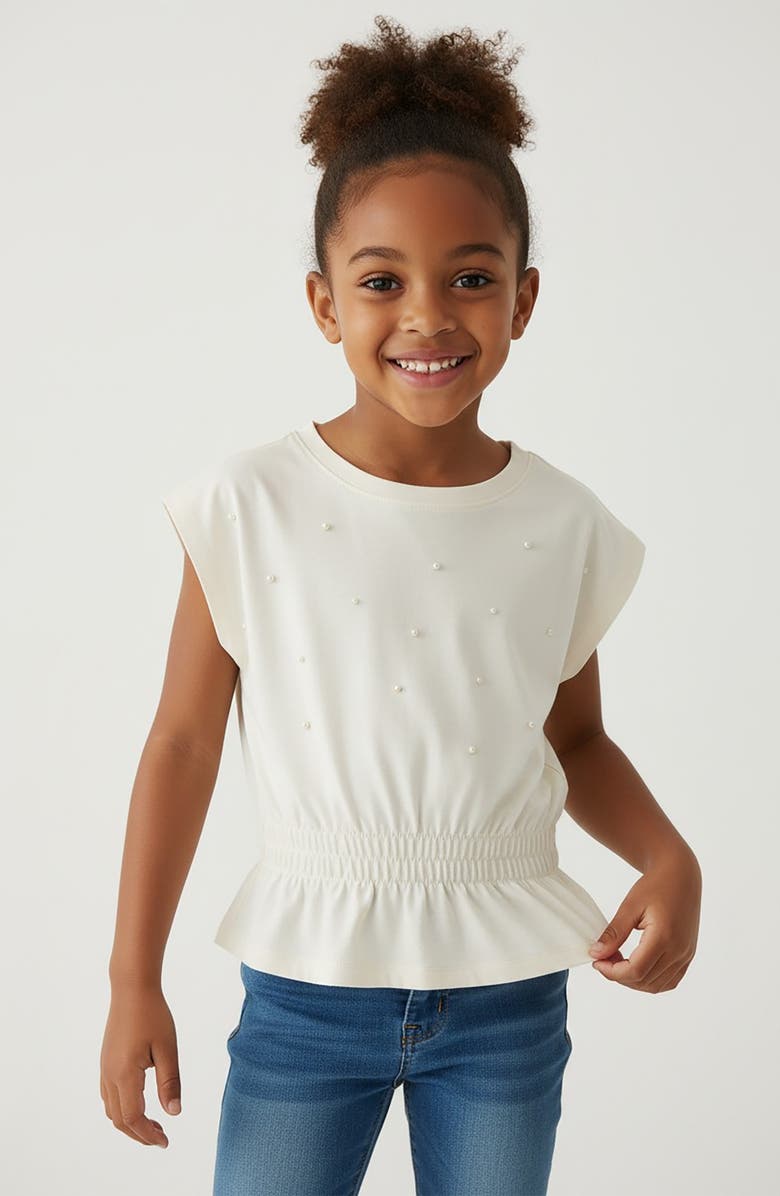Joe's Jeans Kids' Sleeveless Peplum Waist Top, Alternate, color, Off White