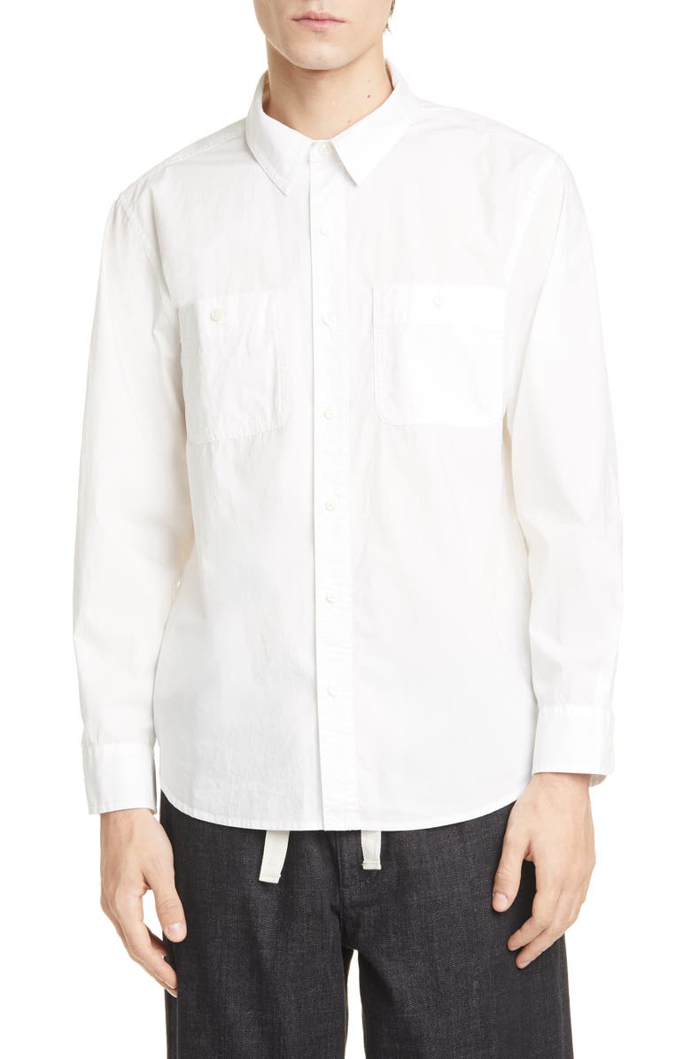 Eileen Fisher Organic Cotton Poplin Button-Up Shirt, Alternate, color,