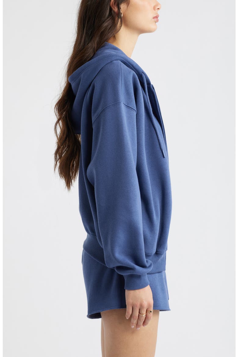 Bubble Zip Hoodie, Alternate, color, BLUE INDIGO