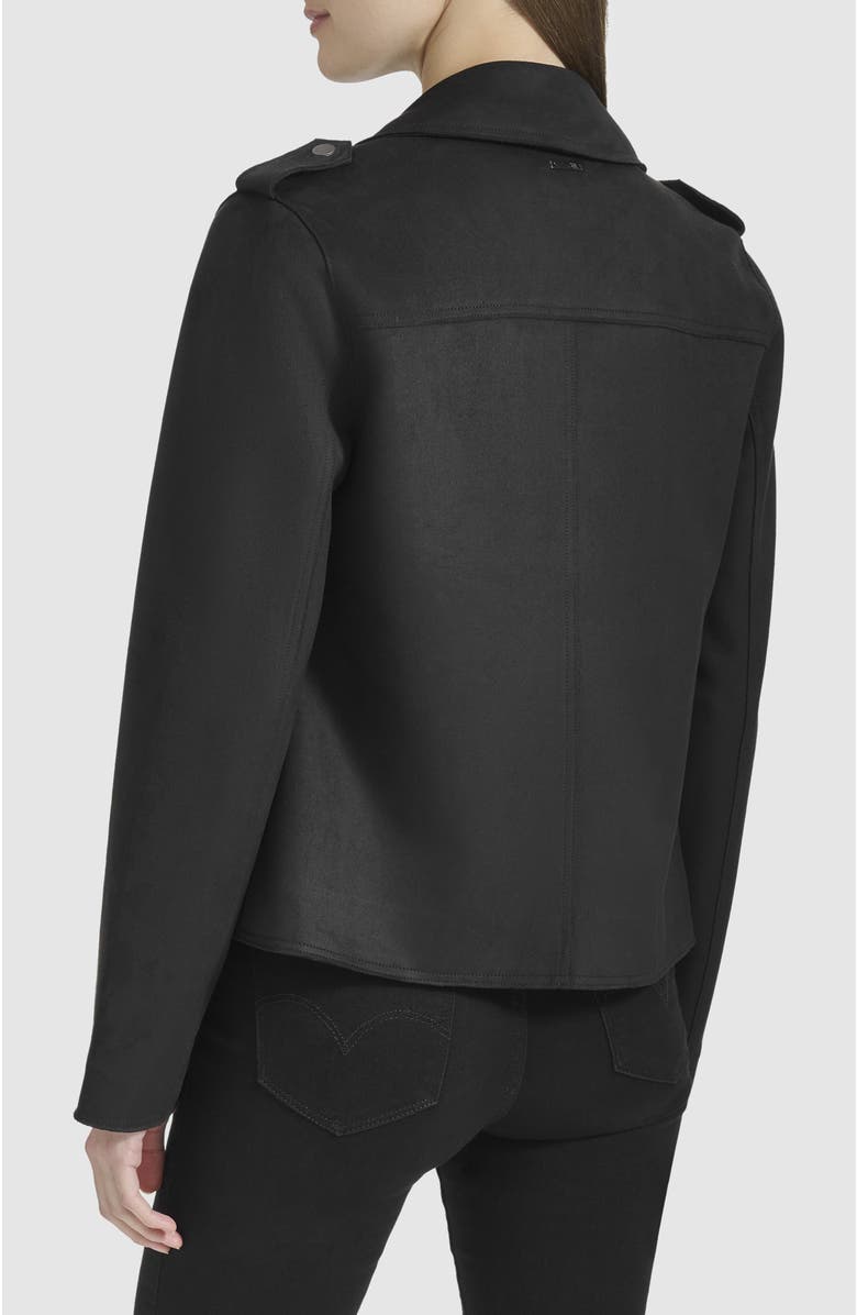 Andrew Marc Sport Suede Scuba Moto Jacket, Alternate, color, 