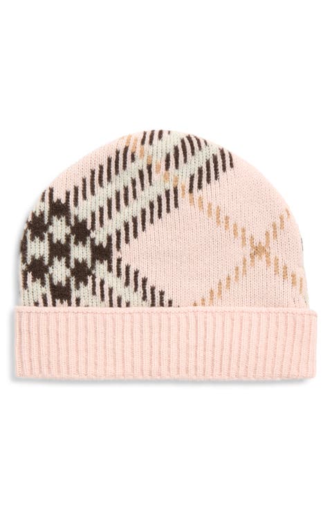 Core Check Cashmere Blend Beanie