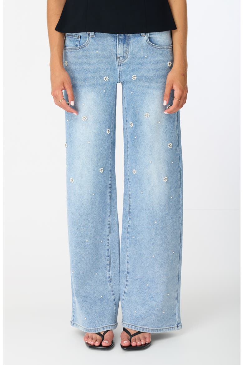 Frida Stretch Wide Leg Jeans, Main, color, LIGHT WASH