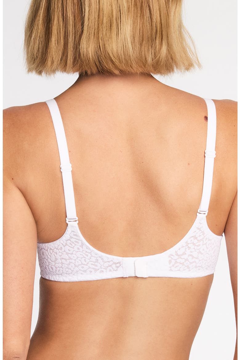 Unlined Underwire Plunge Bra, Alternate, color, WHITE