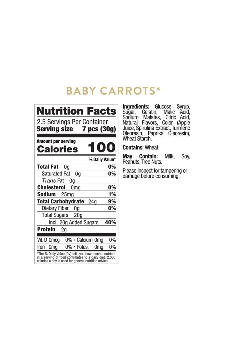 sugarfina Bunny Baby Carrots Set of 3 Candy Cubes, Alternate, color, Multi