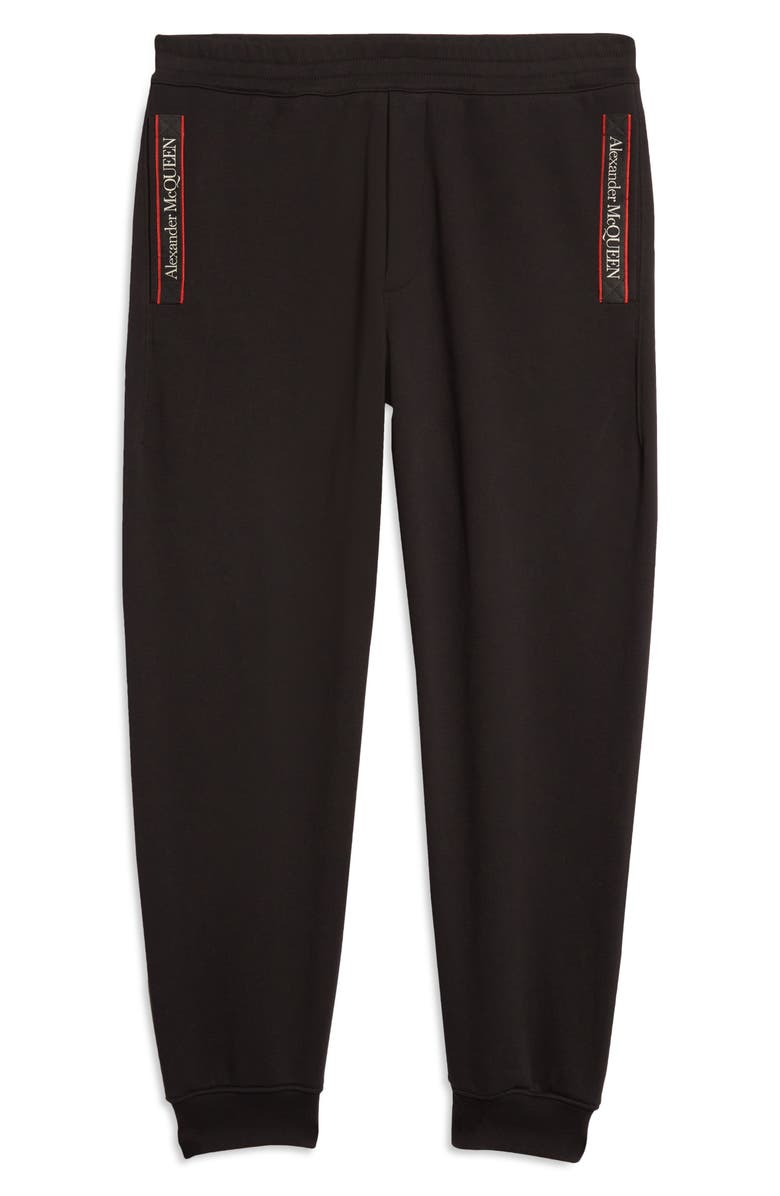 McQueen Alexander McQueen Selvedge Logo Tape Joggers, Alternate, color,