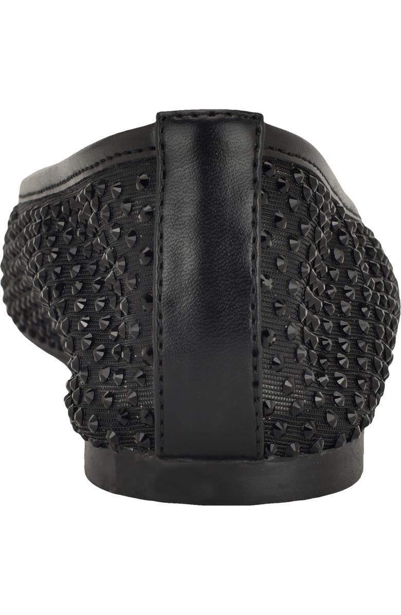 Nine West Burnne Studded Mesh Flat, Alternate, color, Black