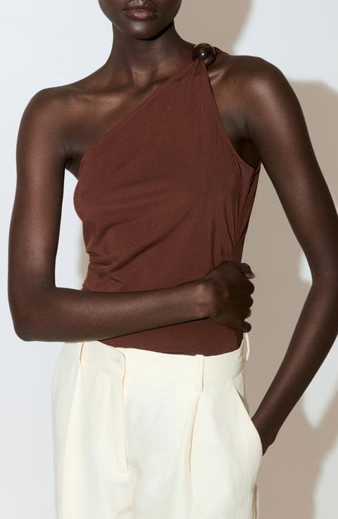 One-Shoulder Knit Top
