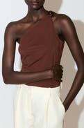 MANGO One-Shoulder Knit Top