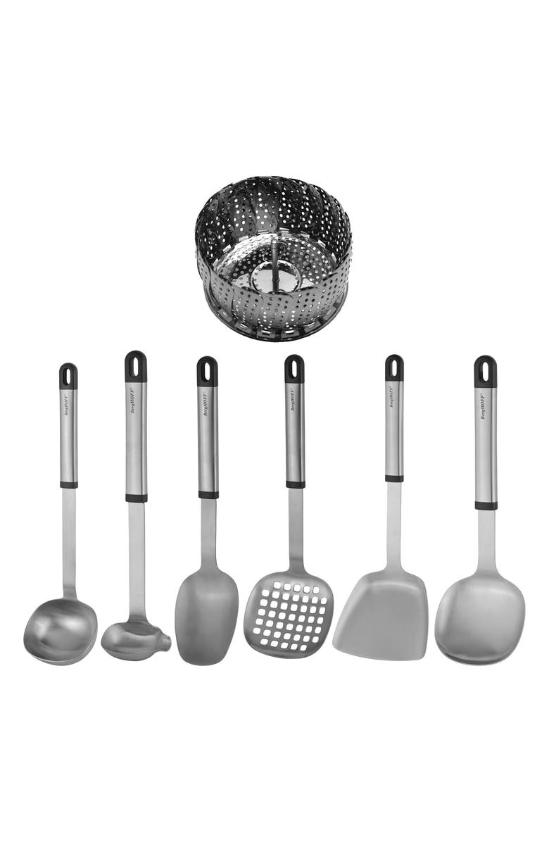 BergHOFF Prep & Serve 7-Piece Stainless Steel Utensil Set, Main, color, 