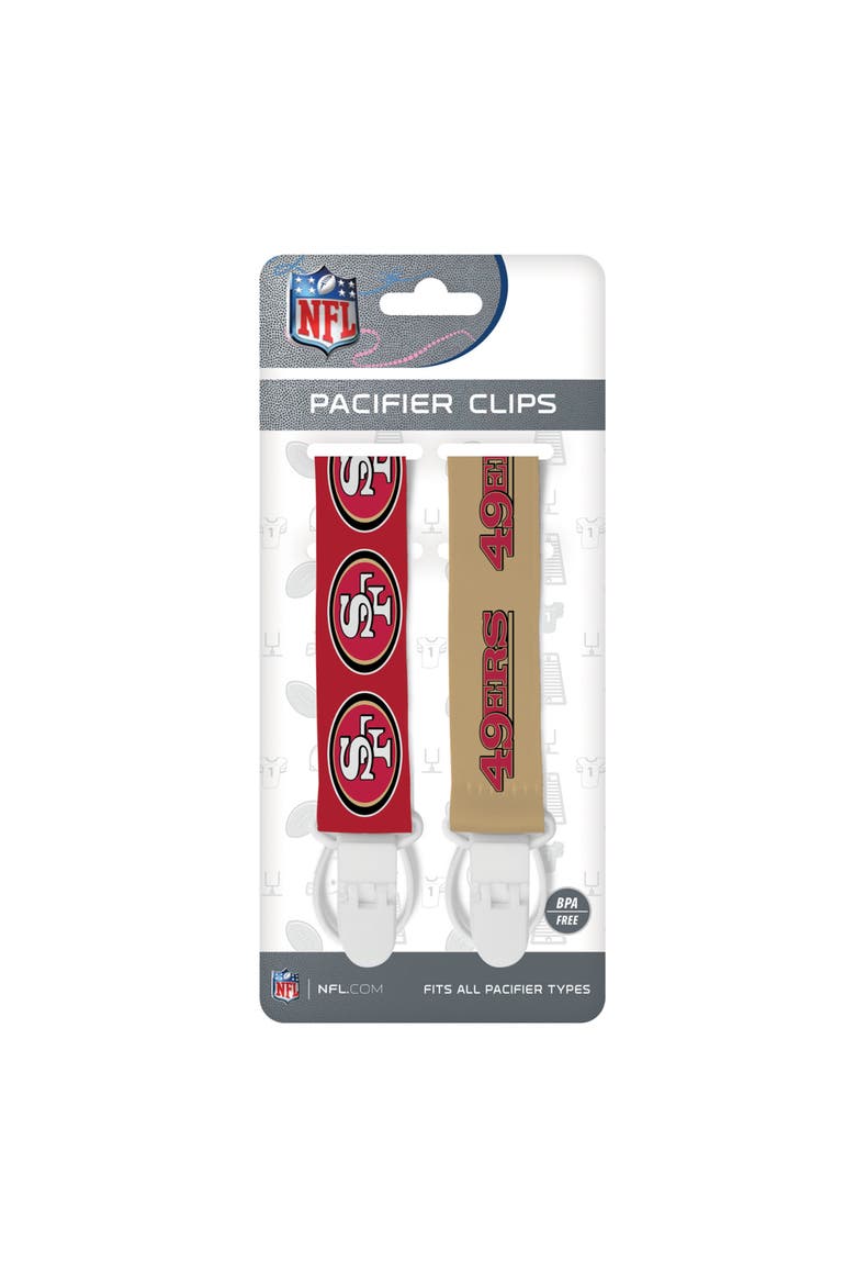 San Francisco 49ers Pacifier Clip 2-Pack, Alternate, color, Multicolor