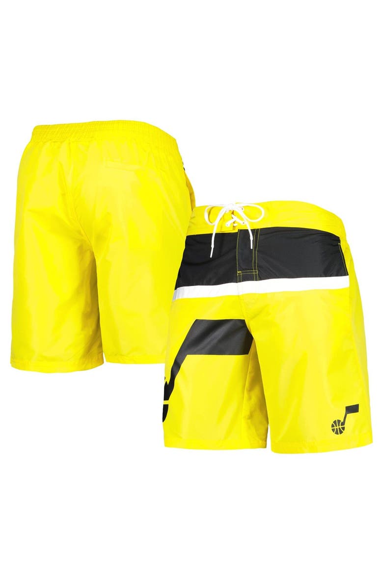 Men's G-III Sports by Carl Banks Gold Utah Jazz Sea Wind Swim Trunks, Main, color, Gold