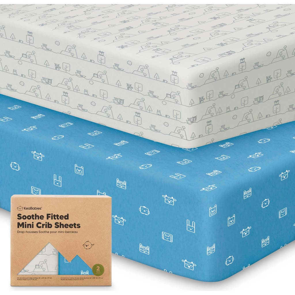 Keababies Soothe Fitted Mini Crib Sheet In Keapixel
