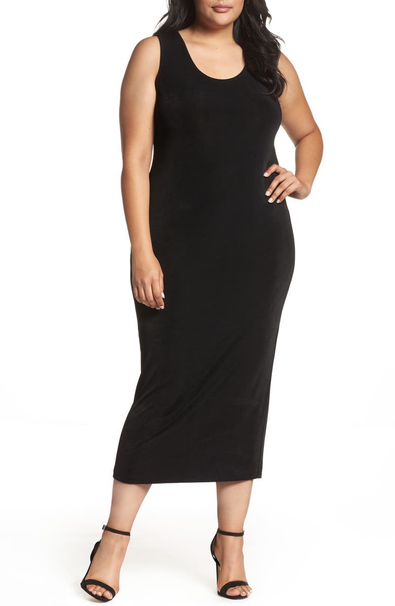 Vikki Vi Sleeveless Maxi Tank Dress, Main, color, Black