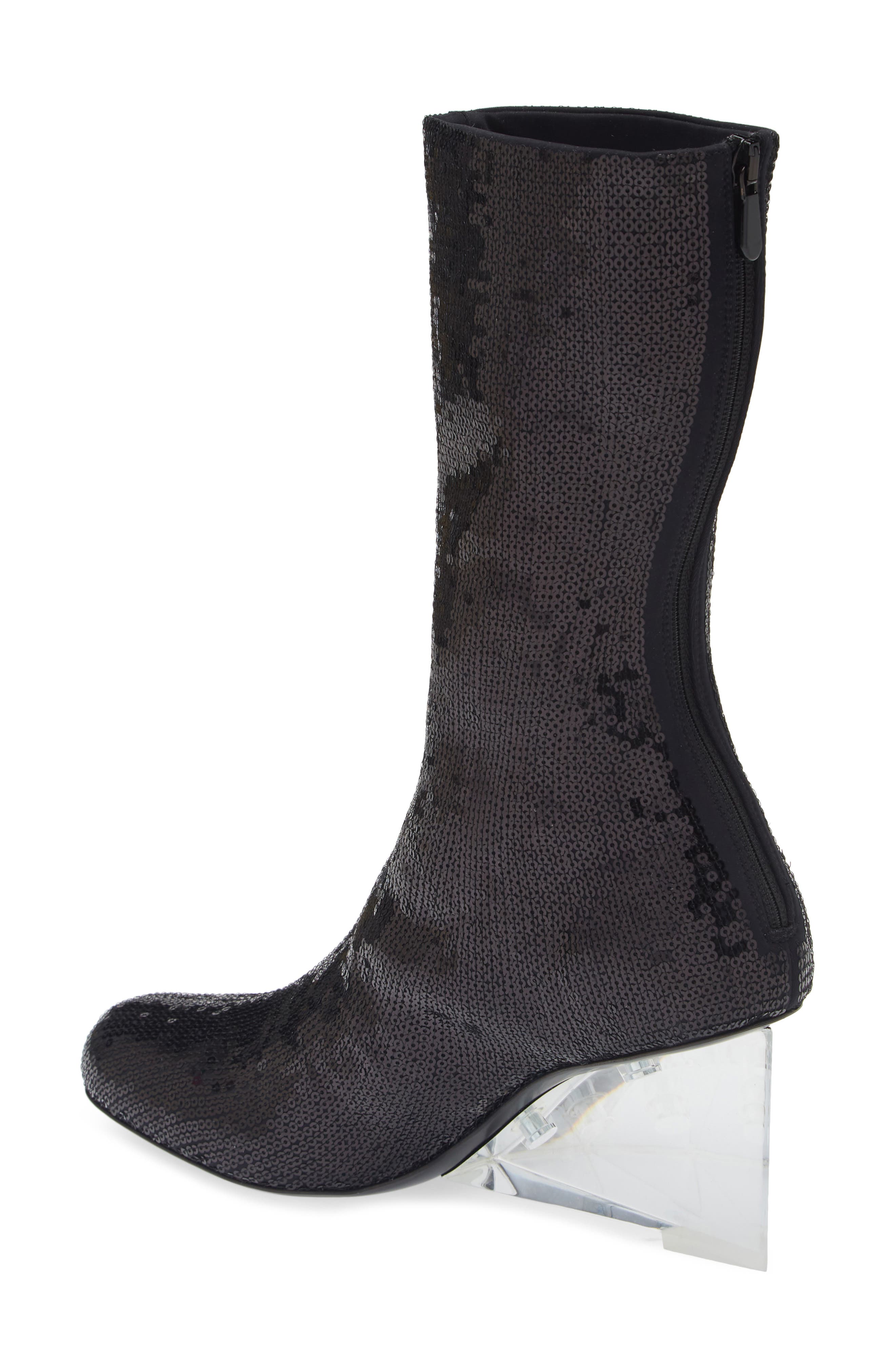 McQueen Shard Wedge Sock Boot, Alternate, color, 