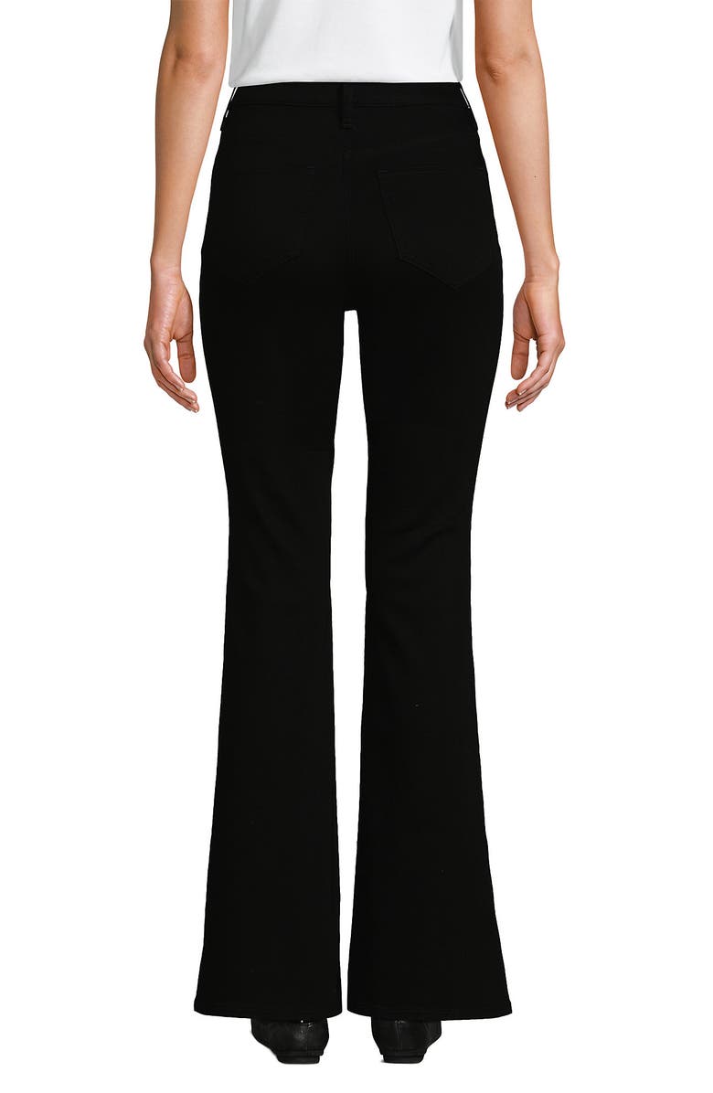 Lands' End Denim High Rise Skinny Flare Jeans, Alternate, color, Black