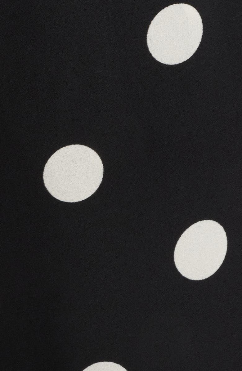 Anne Klein Belted High Waist Polka Dot Wide Leg Pants, Alternate, color,