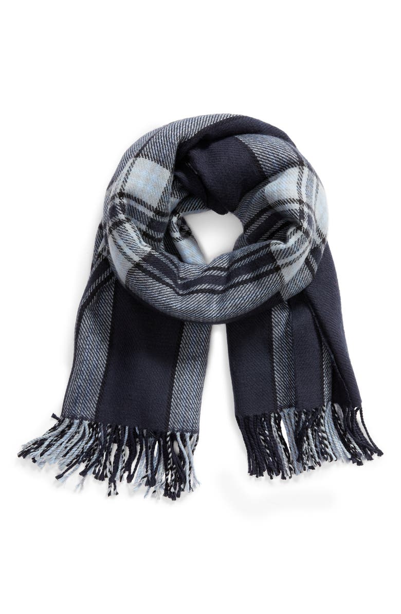 Treasure & Bond Plaid Fringe Blanket Scarf, Alternate, color,
