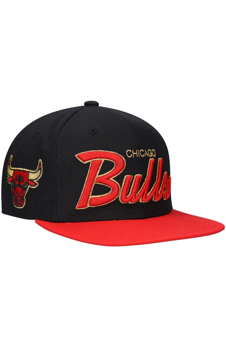 Mitchell & Ness Men's Mitchell & Ness Black Chicago Bulls NBA 75th Anniversary Snapback Hat, Alternate, color,