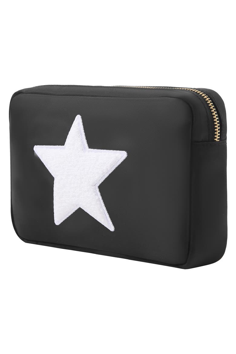 Medium Star Cosmetics Bag, Alternate, color, BLACK/ WHITE