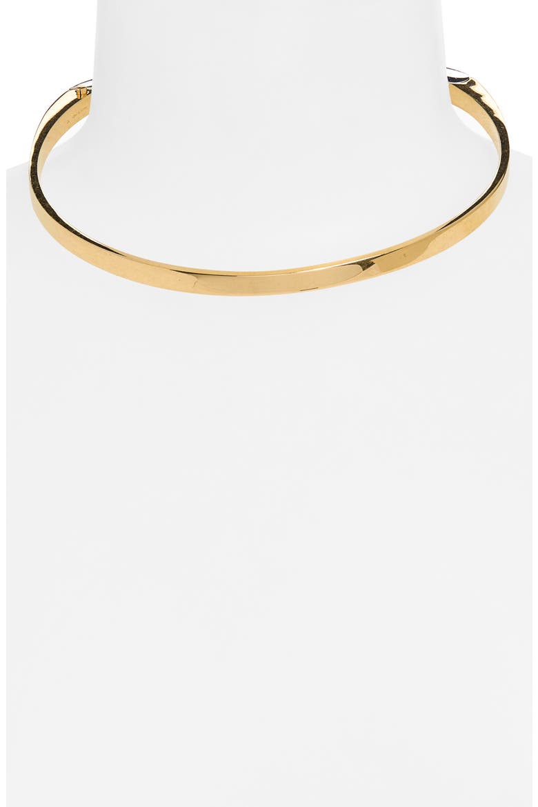 Signature Mixed Metal Collar Necklace, Alternate, color, SILVER/ GOLD