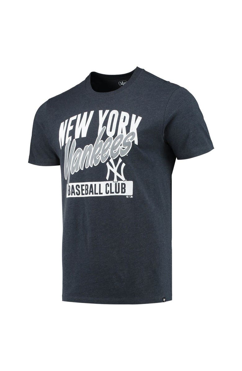 '47 Men's '47 Heathered Navy New York Yankees Fanzone Club T-Shirt, Alternate, color, 