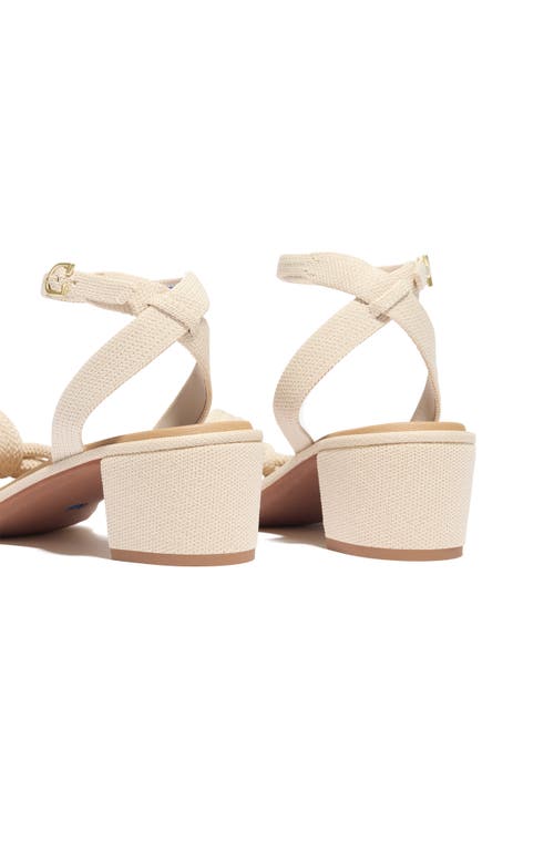 Rothys The Knot Sandal In White/neutral In Conch