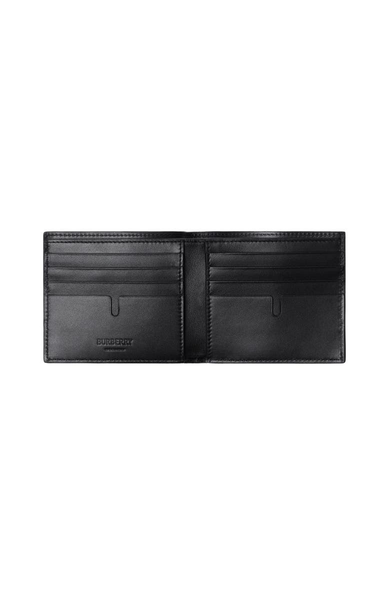 Burberry Embossed Check Bifold Wallet, Alternate, color, Black