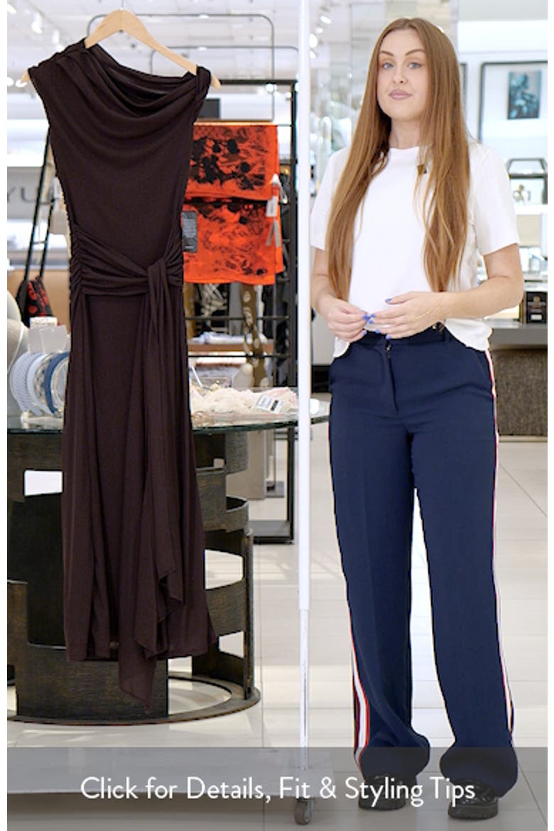 Piper Draped One-Shoulder Midi Dress video