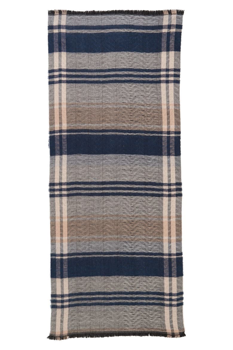 Reversible Blanket Scarf, Alternate, color, NAVY MULTI