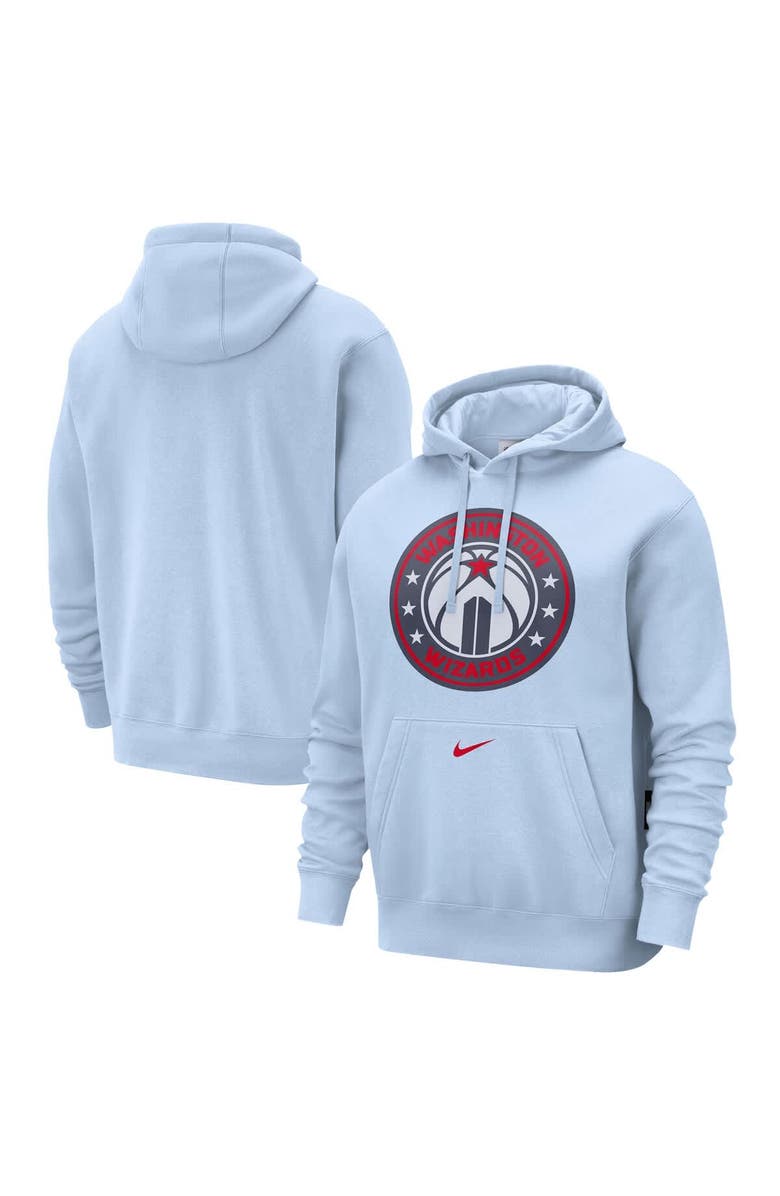 Nike Men's Nike Light Blue Washington Wizards 2024/25 City Edition Essential Club Pullover Hoodie, Main, color, 