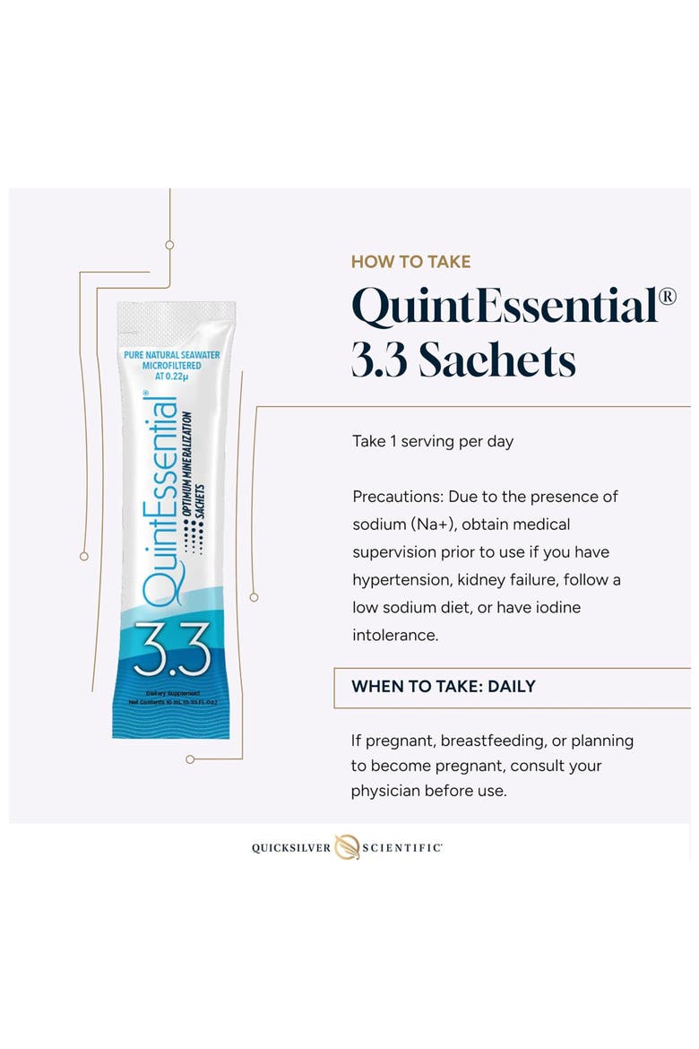 QuintEssential Hypertonic Filtered Sea Water Hydration Sachets, Alternate, color, None