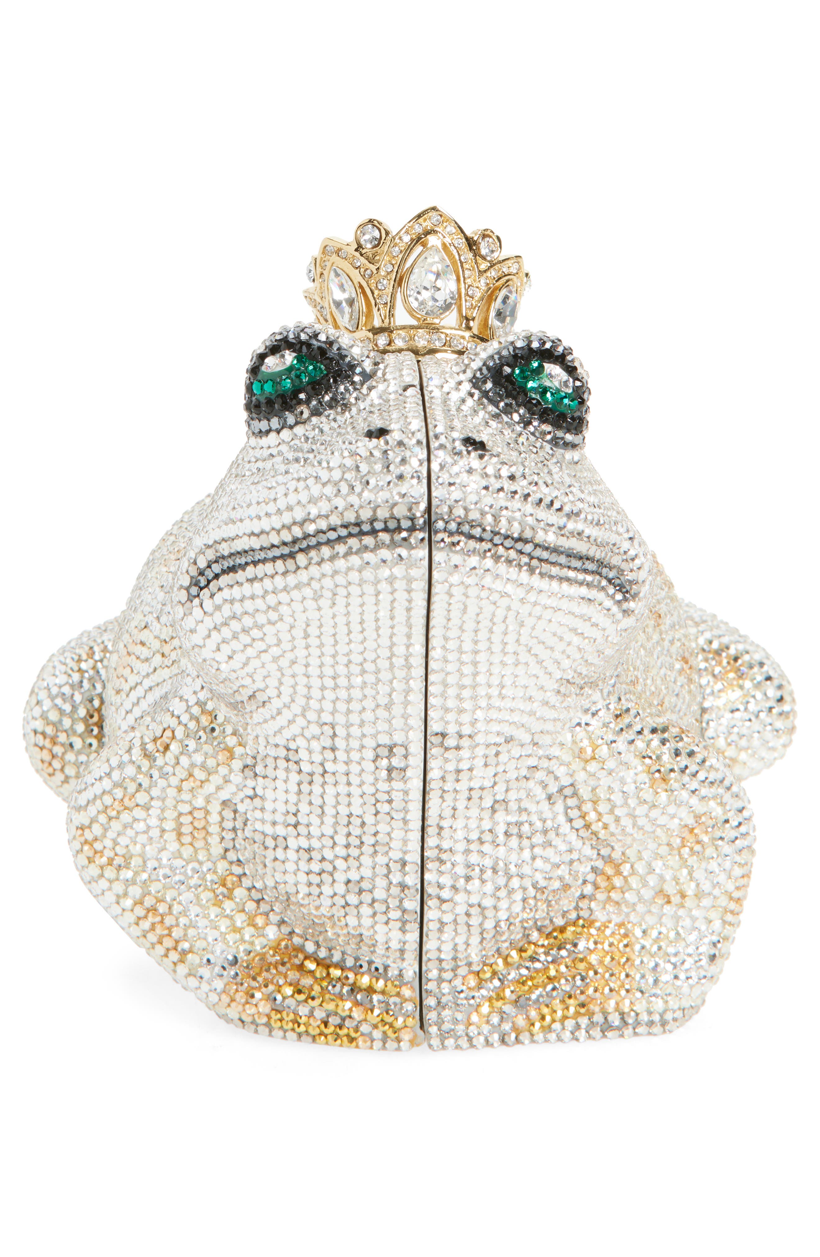 JUDITH LEIBER COUTURE Frog Prince Charming Clutch, Alternate, color, Silver Rhine Multi