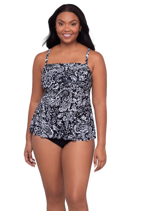 Terri Adjustable Neckline Tankini Swimsuit Top
