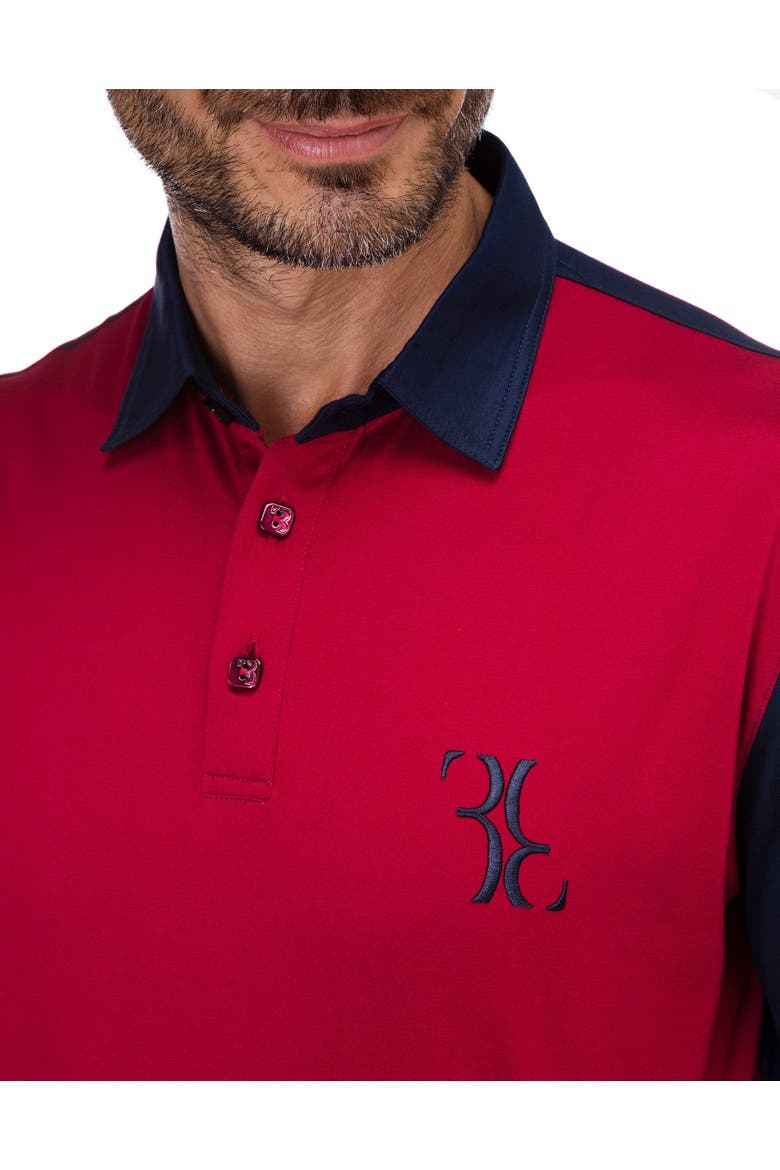 Polo Shirt Double B Men, Alternate, color, red/darkblue