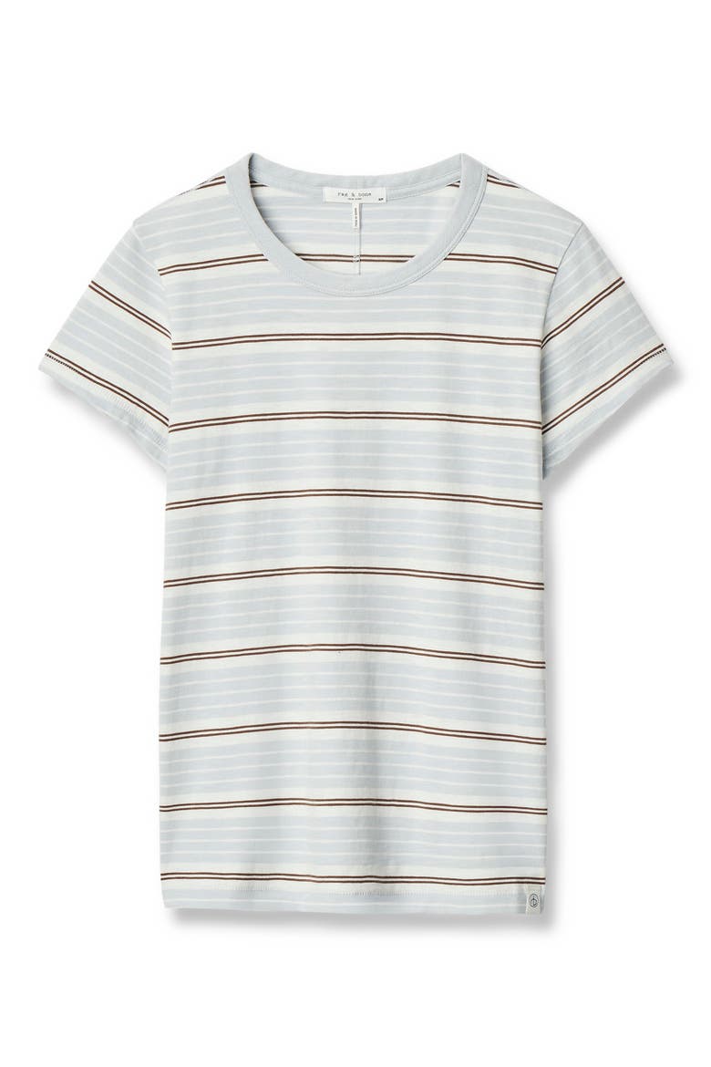 The Slub Stripe Cotton T-Shirt, Alternate, color, LIGHT BLUE MULTI