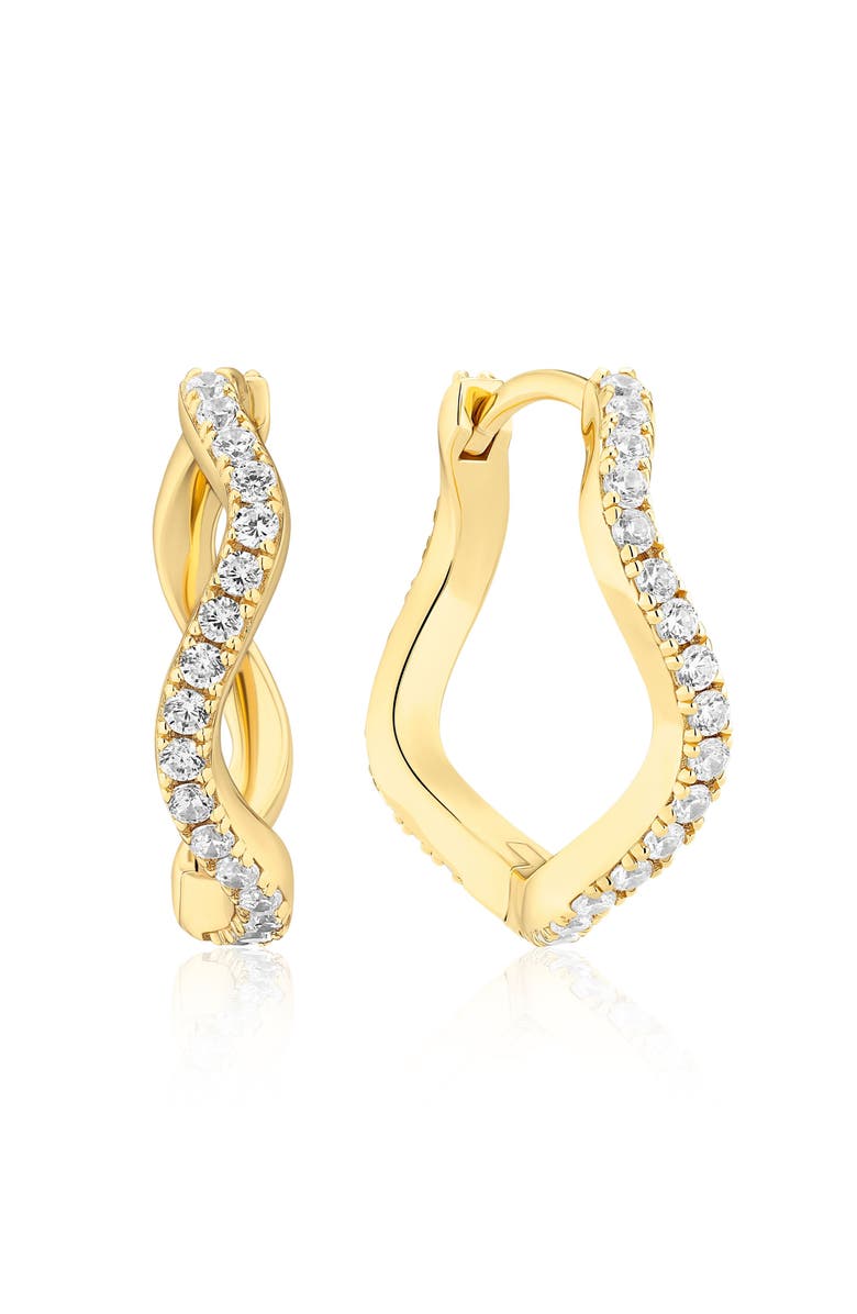 Sif Jakobs Jewellery Earrings Ellera Waves, Main, color, 18K Gold Plated