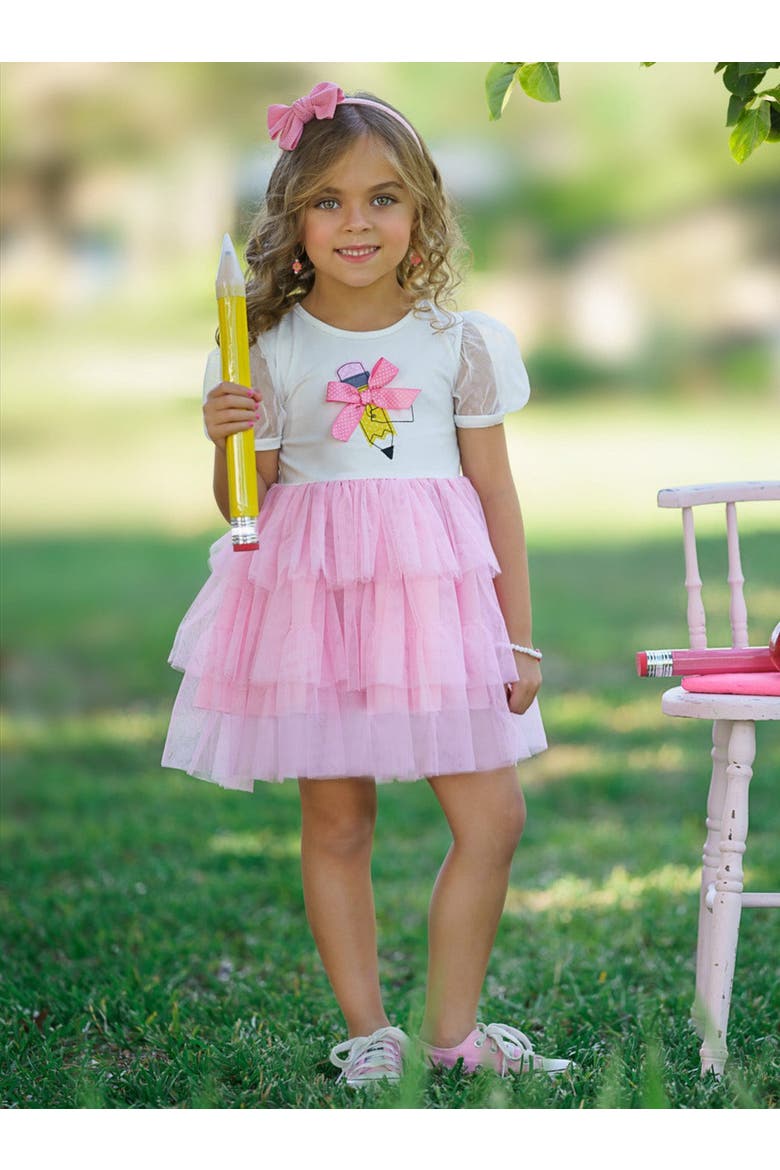 Brainy Ballerina Layered Tutu Dress, Alternate, color, White