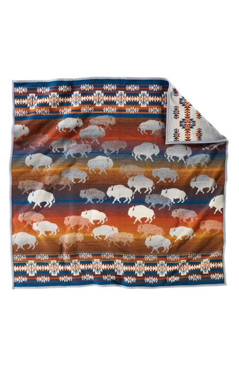 Prairie Rush Hour Virgin Wool & Cotton Throw